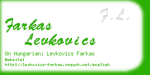 farkas levkovics business card